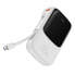 Фото #2 товара Внешний аккумулятор Baseus Qpow 10000mAh с встроенным кабелем USB Typu C 22.5W Quick Charge, белый