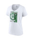 ფოტო #3 პროდუქტის Women's Boston Celtics Women's 2022 Eastern Conference Champions Plus Size Locker Room V-Neck T-Shirt - White