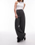 Фото #1 товара Topshop Tall high waist flood length trouser in black