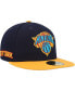 ფოტო #2 პროდუქტის Men's Navy, Gold New York Knicks Midnight 59FIFTY Fitted Hat