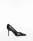 ფოტო #2 პროდუქტის Women's Croc-Effect Heeled Shoes