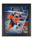 Фото #1 товара Connor McDavid Edmonton Oilers Framed 15'' x 17'' Impact Player Collage with a Piece of Game-Used Puck - Limited Edition of 500