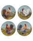 Rooster Meadow Dinner Plate, Set of 4