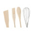 Set of Kitchen Utensils DKD Home Decor Rubber wood Stoneware 10 x 10 x 14 cm (3 Units)