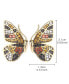 ფოტო #4 პროდუქტის Multi-Colored Cubic Zirconia Butterfly Wing Stud Earring