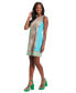 ფოტო #3 პროდუქტის Petite Paisley-Print Jewel-Neck Dress