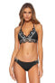 Фото #1 товара Becca by Rebecca Virtue Womens Delilah Halter Top Swimwear Black Size D-Cup