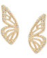 ფოტო #3 პროდუქტის Diamond Butterfly Wing Stud Earrings (1/20 ct. t.w.) in 14k Gold, Created for Macy's