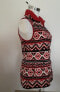 American Living Women's Zip Front Mock Neck Vest Tribal Red XS