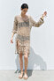 Фото #2 товара Платье-кафтан из кружева кроше с кисточками ZARA