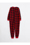 Фото #2 товара Комбинезон для девочек LC WAIKIKI Байковый воротник клетчатый с длинным рукавом Термо костюм