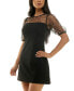 ფოტო #3 პროდუქტის Juniors' Imitation Pearl Scuba-Crepe Skater Dress