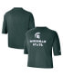 Women's Green Michigan State Spartans Crop Performance T-shirt
