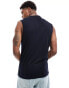 Фото #4 товара French Connection sleeveless t-shirt vest in navy