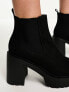 ASOS DESIGN Elma heeled chunky chelsea boots in black