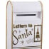 Christmas bauble White Golden Metal Letterbox 34,5 x 21,5 x 61,5 cm