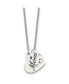 ფოტო #1 პროდუქტის Polished Enameled Mom Heart Pendant on a Cable Chain Necklace