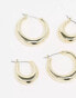 & Other Stories chunky hoop earrings 2-pack in gold Золотистый - фото #3