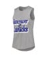 Women's Heather Gray, Heather Navy Vancouver Canucks Meter Muscle Tank Top and Pants Sleep Set