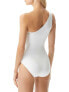 Michael Kors 305886 Iconic Solids One Shoulder One-Piece White 10