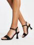 Фото #1 товара New Look flared mid heeled sandals in black