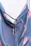 Фото #6 товара Платье с принтом и драпированным вырезом ZARA