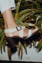 LEATHER SANDALS WITH BLOCK HEEL