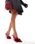 Simmi London Berry Slingback with half bow in red