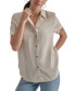 Фото #1 товара Women's Rolled-Sleeve Button-Up Shirt