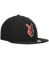 Men's Black Indianapolis Indians Authentic Collection Road 59FIFTY Fitted Hat