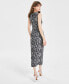 Women's Printed Textured Midi Skirt, Created for Macy's