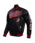 ფოტო #2 პროდუქტის Men's Black Portland Trail Blazers 2023/24 City Edition Satin Full-Snap Jacket