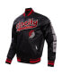 Men's Black Portland Trail Blazers 2023/24 City Edition Satin Full-Snap Jacket