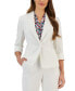 Фото #1 товара Women's Stretch Pique Single-Button Notched-Collar Jacket