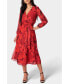 Фото #1 товара Women's Printed Wrap Midi Dress