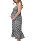 Maternity Gingham Nursing Maxi Dress