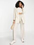 Topshop relaxed oversized mensy blazer in cream