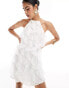 Фото #3 товара Pretty Lavish Hen open back ruffle mini dress in ivory