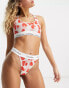 Фото #2 товара Calvin Klein mesh high leg string thong in red heart print