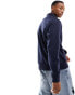 GANT arch collegiate logo half zip sweatshirt in navy