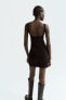 Фото #5 товара Короткое платье с кружевной отделкой ZARA