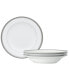 Фото #1 товара Посуда Noritake сервировочные тарелки Charlotta Platinum 4 шт. 27 унций, набор на 4 персоны
