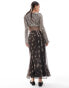 Фото #3 товара Basic Pleasure Mode bambi fawn print maxi skirt in brown