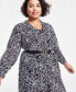 Фото #4 товара Plus Size Animal-Print Kate Midi Dress