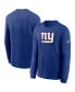 ფოტო #6 პროდუქტის Men's Royal New York Giants Primary Logo Long Sleeve T-shirt