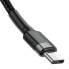 Фото #5 товара Wytrzymały kabel przewód w oplocie USB-C do USB-C QC3 2m - czarno-szary