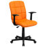 Фото #4 товара Mid-Back Orange Quilted Vinyl Swivel Task Chair With Arms