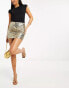 Фото #3 товара ASOS DESIGN sequin mini skirt in gold