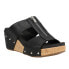 Фото #2 товара Corkys Taboo Studded Embossed Wedge Womens Black Casual Sandals 41-0262-BLCK
