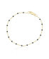 ფოტო #1 პროდუქტის Black Bead Bracelet 14K Gold